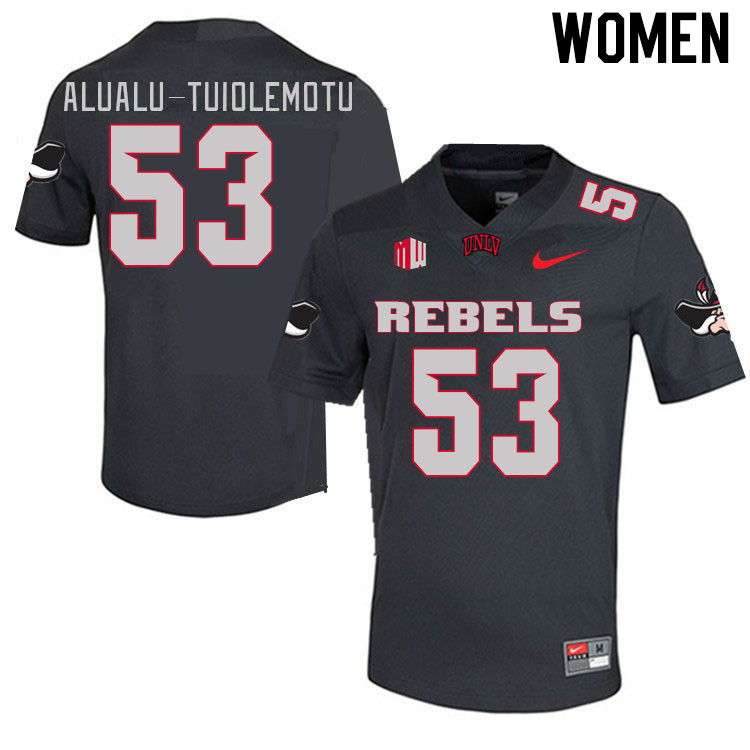 Women #53 Blesyng Alualu-Tuiolemotu UNLV Rebels 2023 College Football Jerseys Stitched-Charcoal